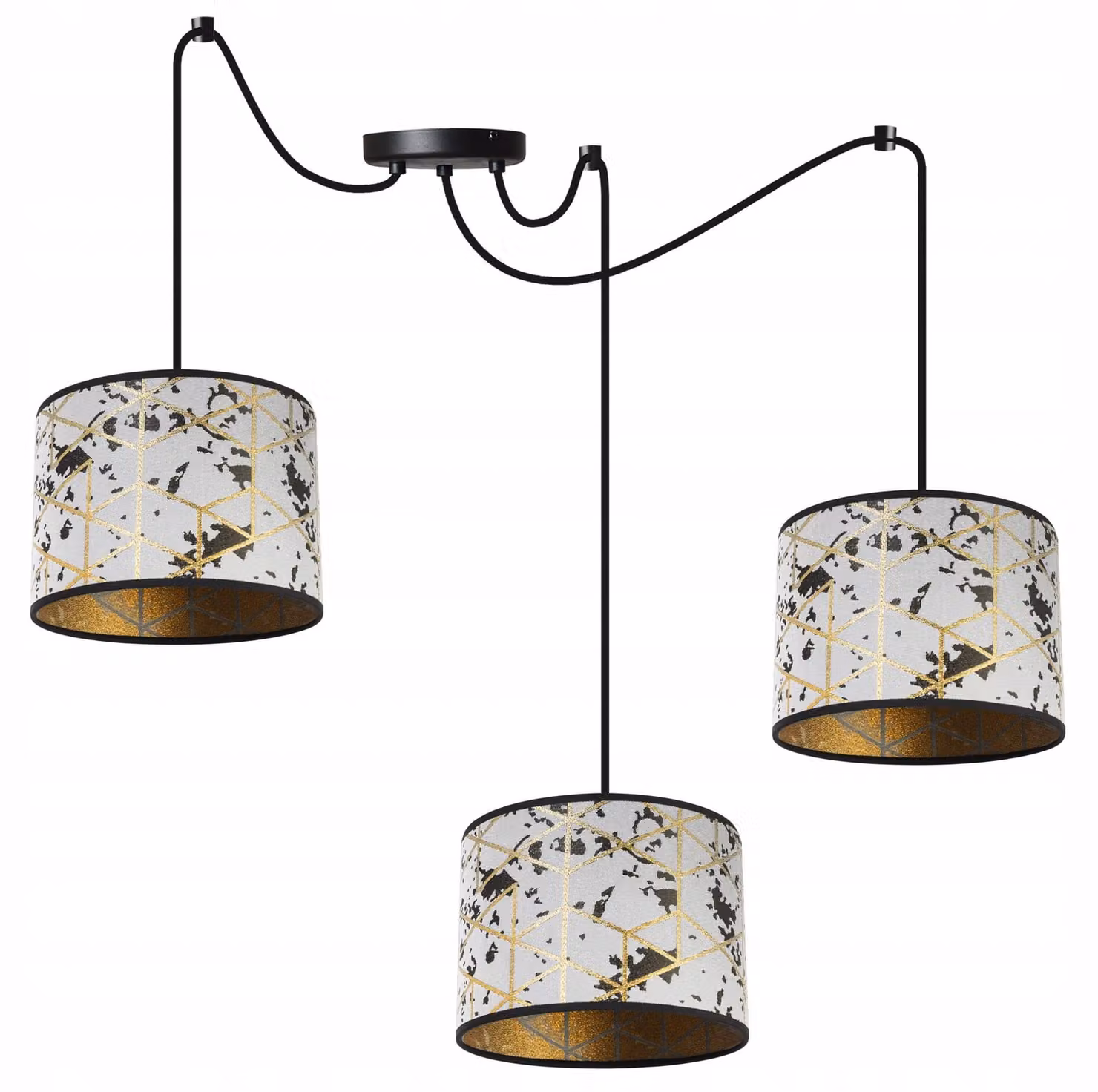 Lampada a sospensione Spider Gold – Lampada a sospensione moderna con paralume Lampada da soffitto di design