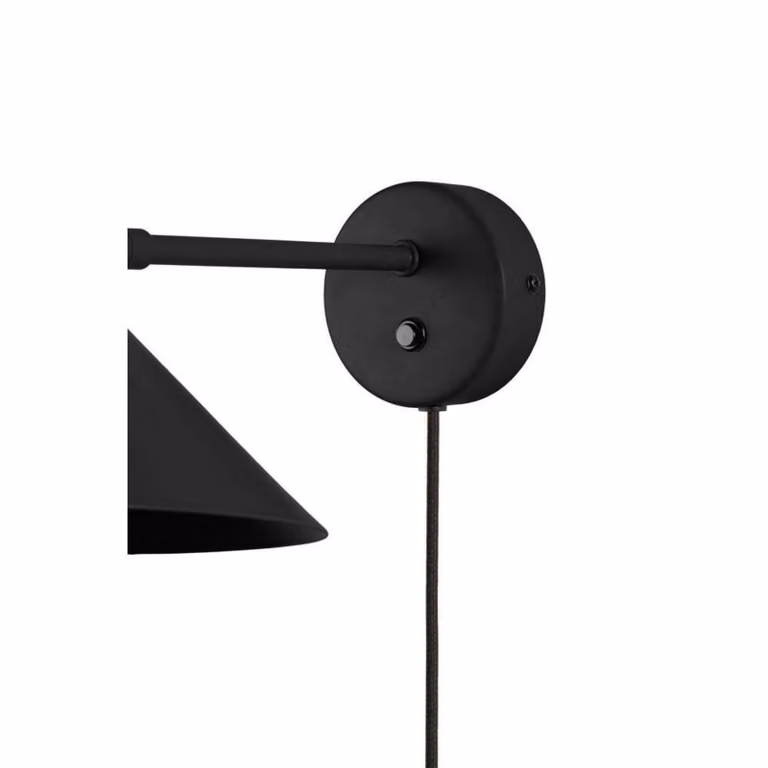 Globen Lighting Applique da parete Cannes, Nero, Soggiorno / Sala da pranzo, Metallo, Scandinavo, Applique