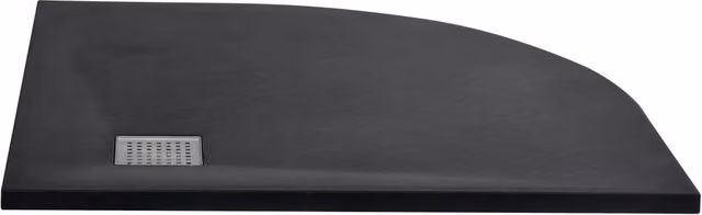 Piatto doccia quadrato vidaXL in mineral cast nero L 90 x P 90 cm