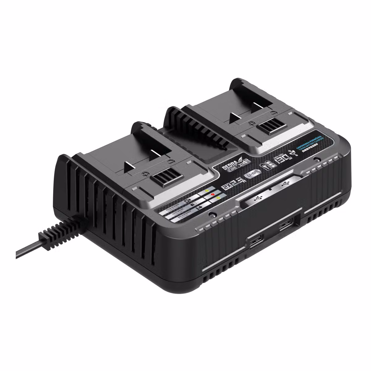 Caricabatterie Doppio, Alimentatore Dedra Sas+All Ded7038V Adatto A Ded7032, Ded7034, Ded7035, Ded6936, Ded6937