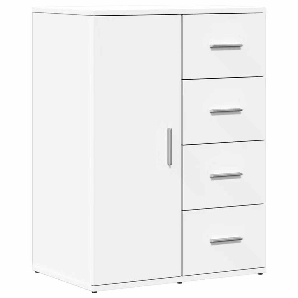 Credenza Bianca 59x39x80 cm in Legno Multistrato