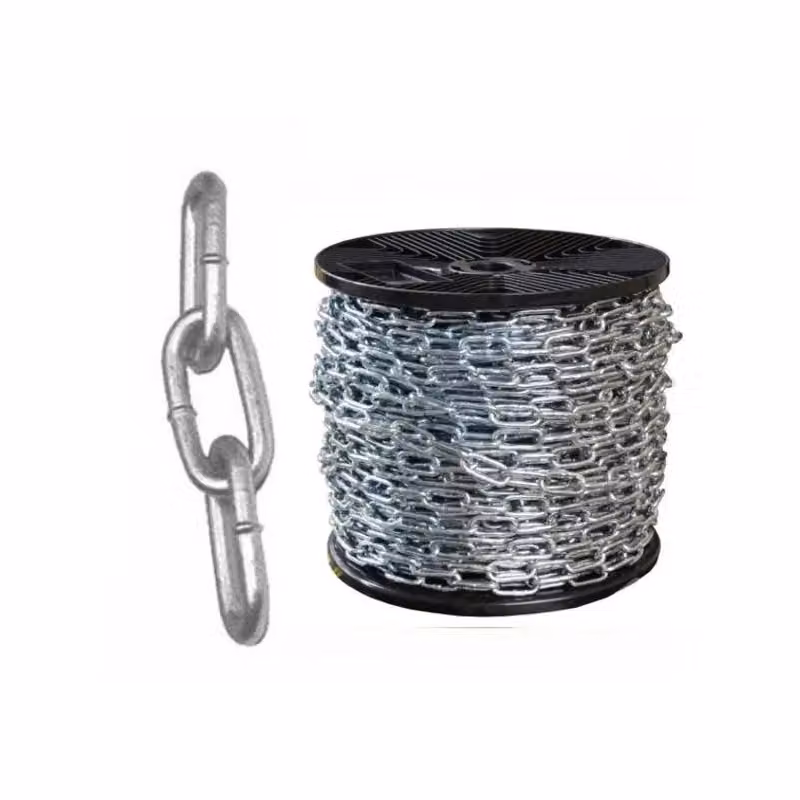 Catena Genovese Aref in acciaio zincato color argento, diametro: 19 mm, lunghezza: 4,0 m – 2