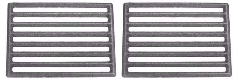 2 griglie per barbecue in ghisa, rettangolari, dimensioni 8,4 pollici