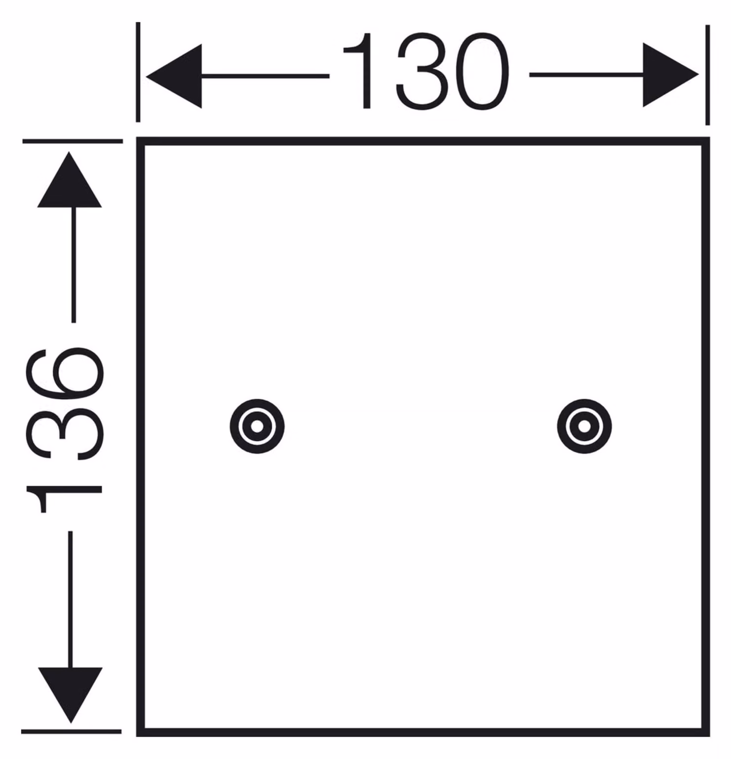HENSEL Piastra di montaggio per scatola di derivazione senza coperchio 136x130 mm