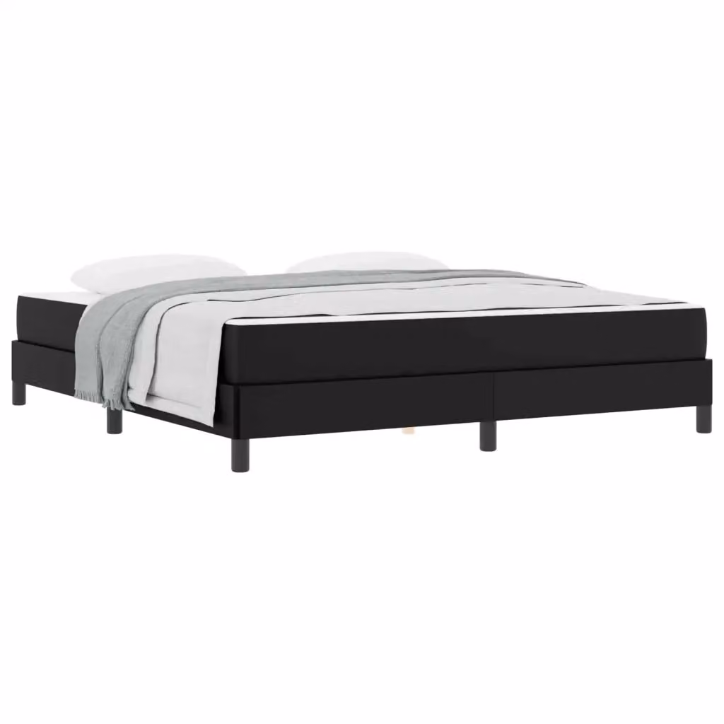 Letto moderno vidaXL con materasso ibrido in tessuto nero L: 180 cm, P: 200 cm, H: 280 cm – 2