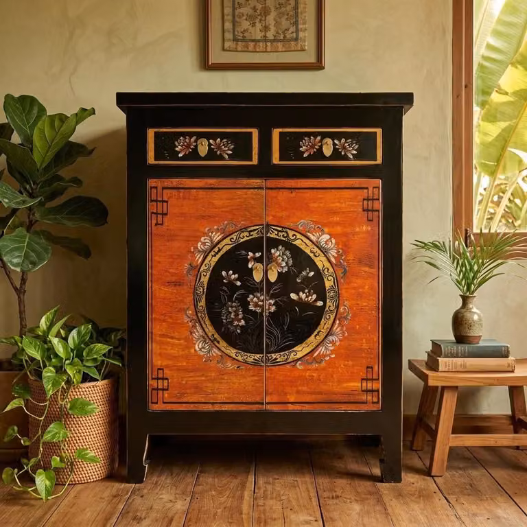OPIUM OUTLET Mobile cassettiera cinese asiatico orientale, completamente assemblato