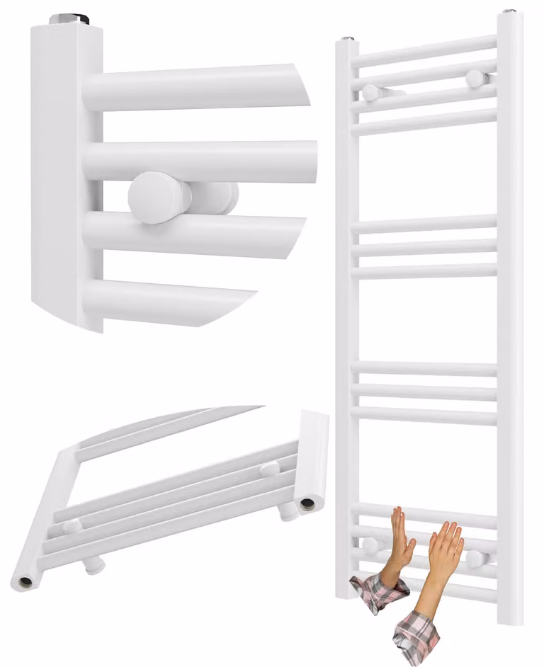 Granitan - Radiatore da bagno - Scaldasalviette - 40x100 cm - Bianco - Scaldasalviette - BRENO