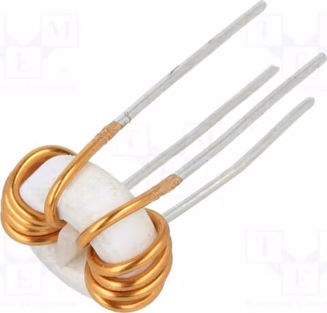 1x Induttore: filo 3 mΩ, tolleranza -20÷50%, montaggio a foro passante (THT), 230 VAC, 5 A, dimensioni 12x5 mm, induttanza 47 µH, frequenza 10 kHz, modello DTS-10/0,047/5,0-H