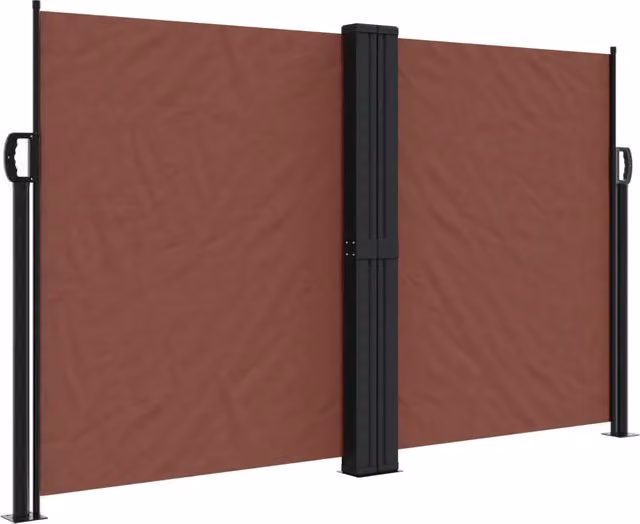 Tenda laterale retrattile DESIGN IN marrone in poliestere e acciaio L: 1200 cm, H: 140 cm
