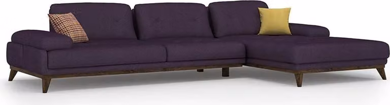 Luxus Eck Garnitur Wohnzimmer Lila Ecksofa L-Form Einrichtung Sofa Couch