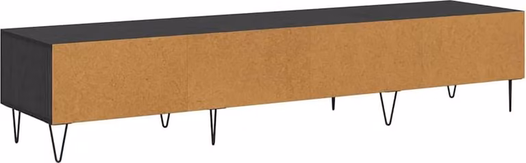 Mobile TV Rovere nero 150 x 36 x 30 cm Legno multistrato