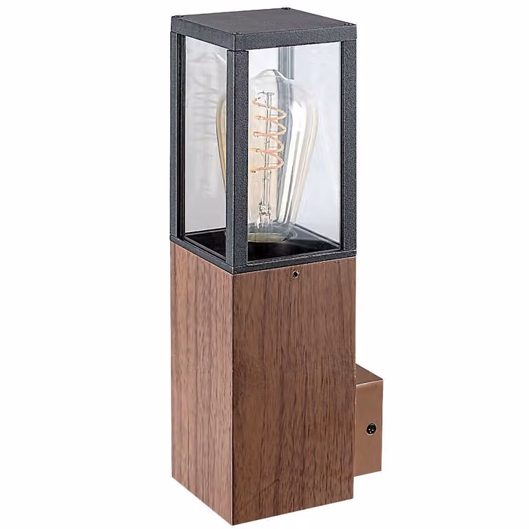 Lampada da parete per esterni moderna 1xE27 Wales oak 7195 Rabalux
