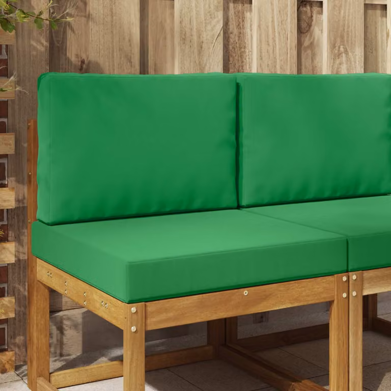 vidaXL Cuscino quadrato per divano da esterno in poliestere verde L 60 cm x P 60 cm x H 60 cm