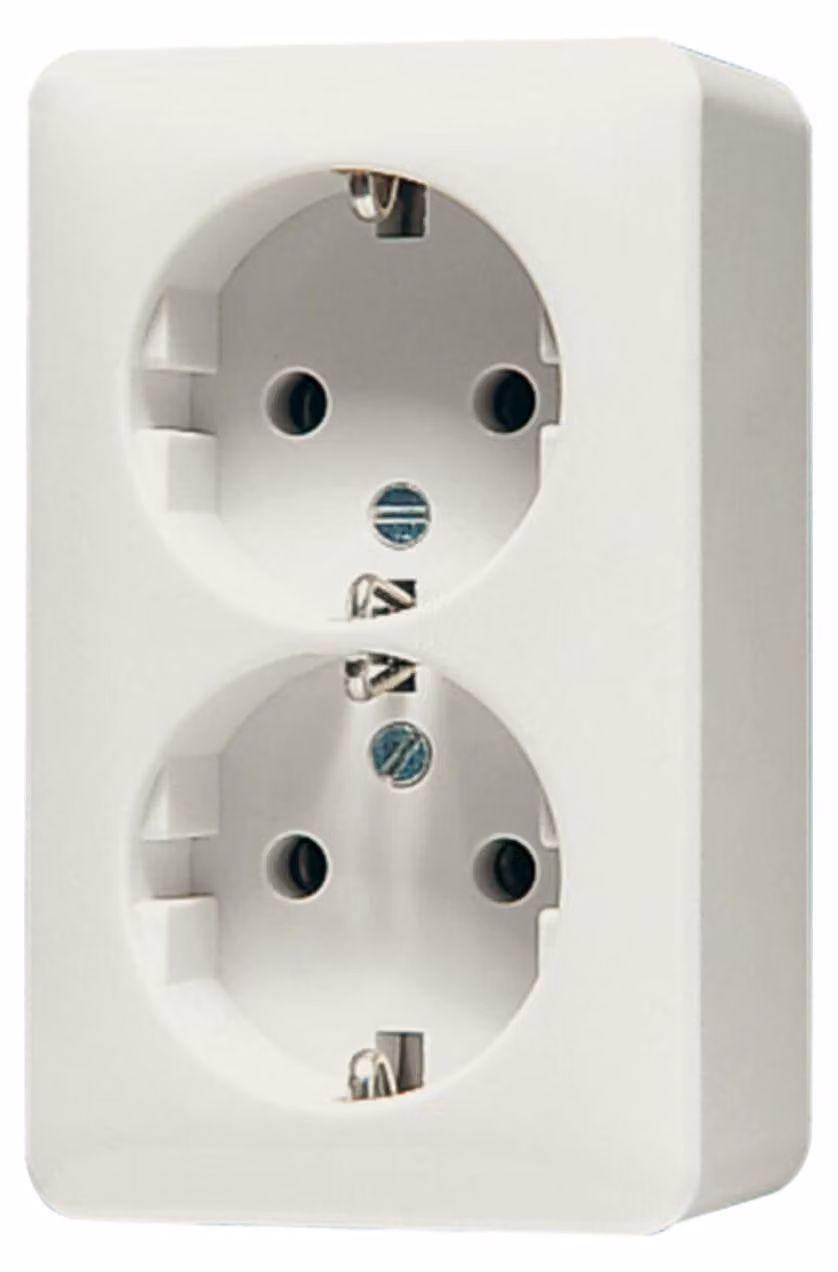 Presa di corrente Jung SCHUKO, 2-gang 16A 250V 6020 A