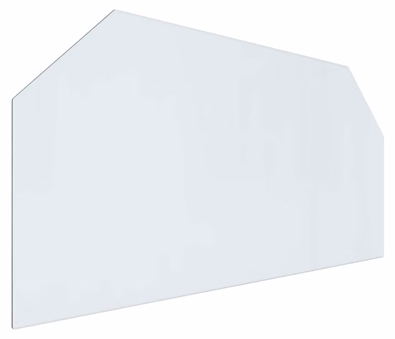 Piastra in vetro per camino Trasparente 120 x 60 cm Vetro