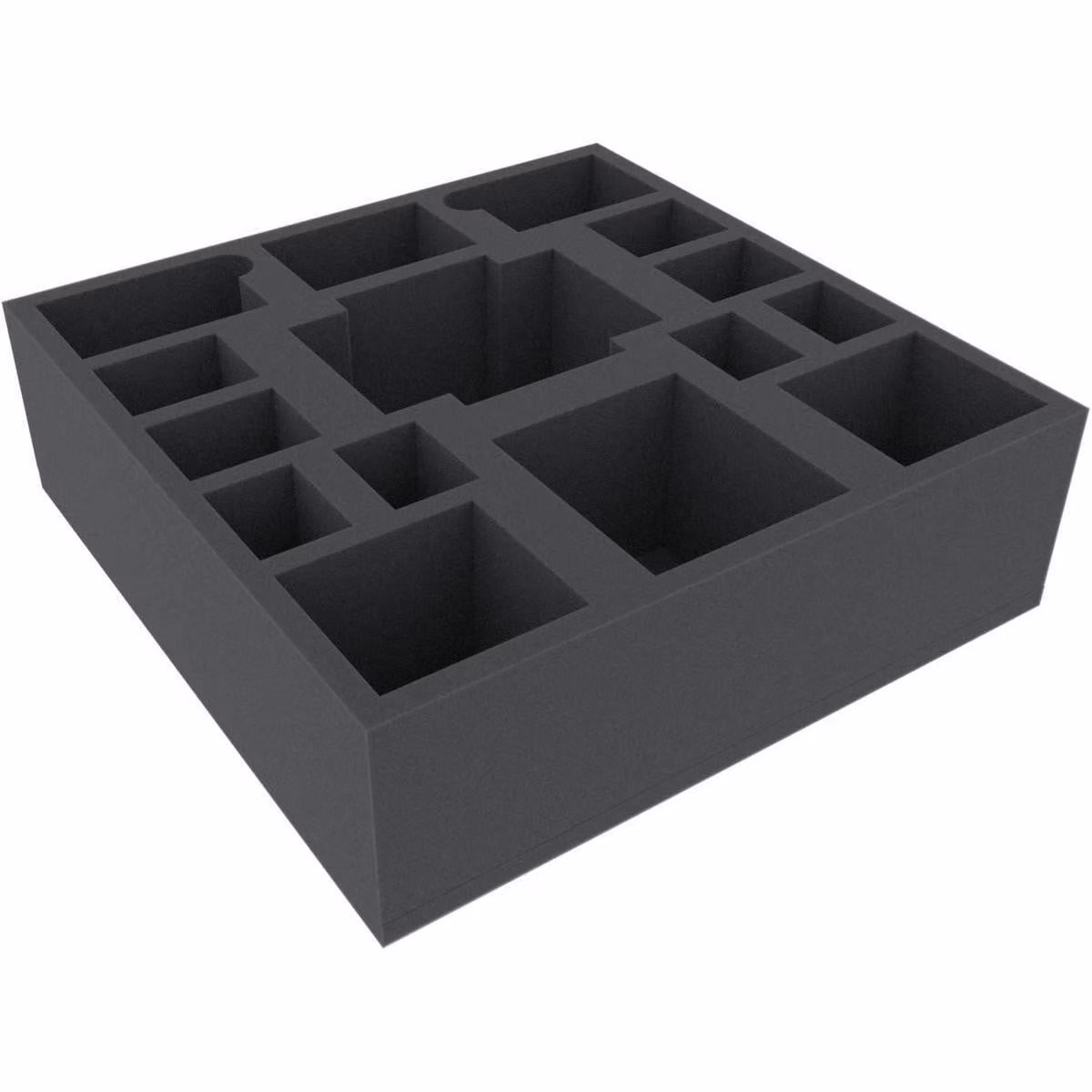 Inserto in schiuma 295x295x90 mm con 15 scomparti per giochi da tavolo