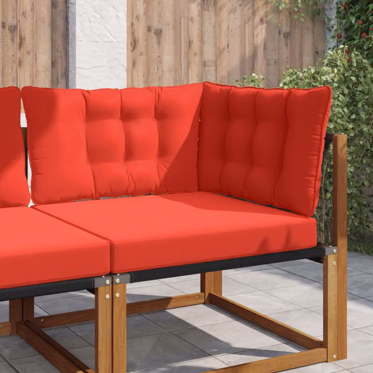 vidaXL Cuscino quadrato per divano da esterno in poliestere, Rosso, 68,5 x 68,5 cm