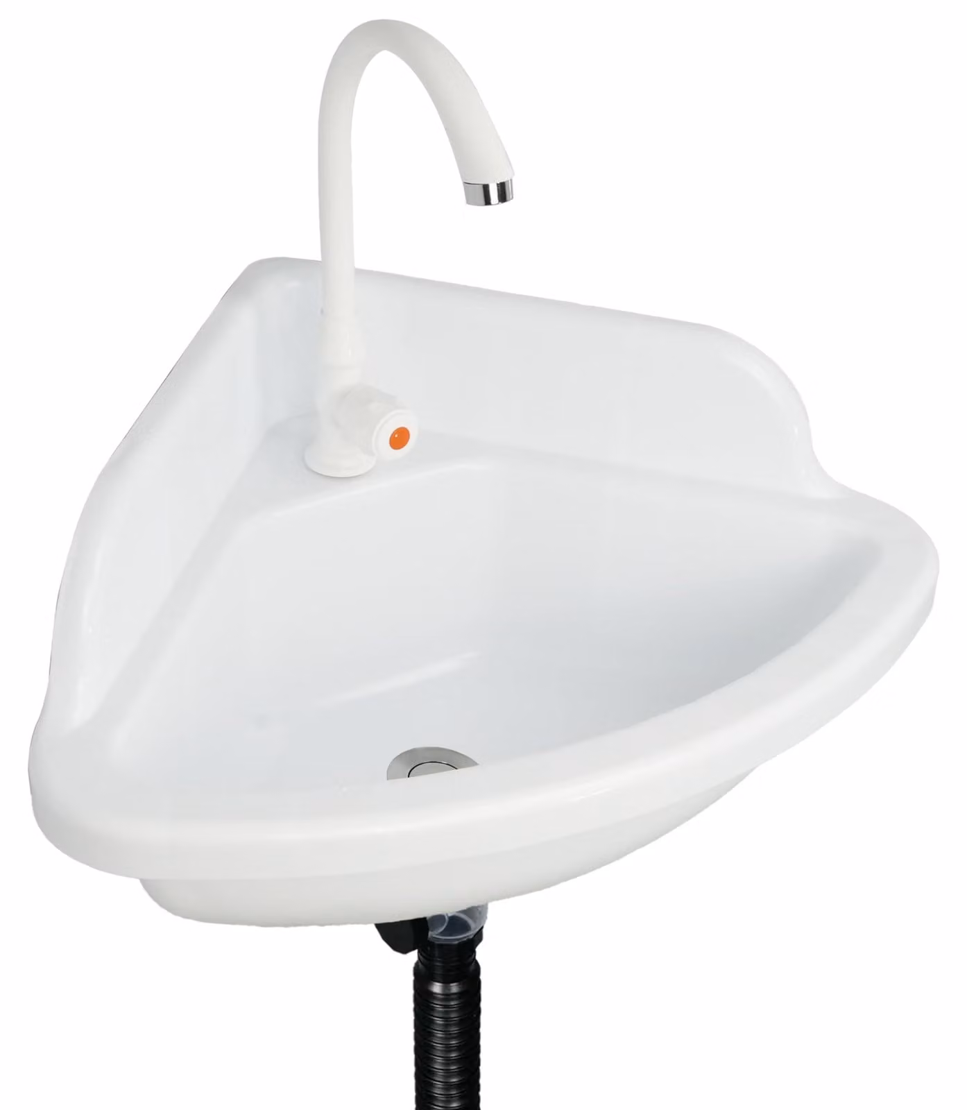 Lavabo angolare da parete, ideale per piccoli bagni