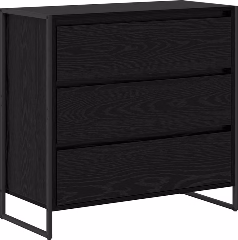 Credenza Rovere Nero 79 x 36 x 75.5 cm Legno multistrato