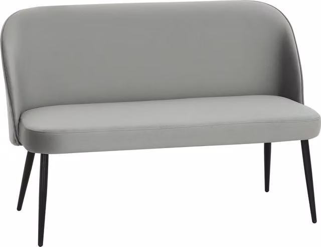 HOMCOM Divano 2 posti, divano imbottito moderno con struttura in metallo e legno, tessuto dall'aspetto vellutato, Grigio   Aosom Italy