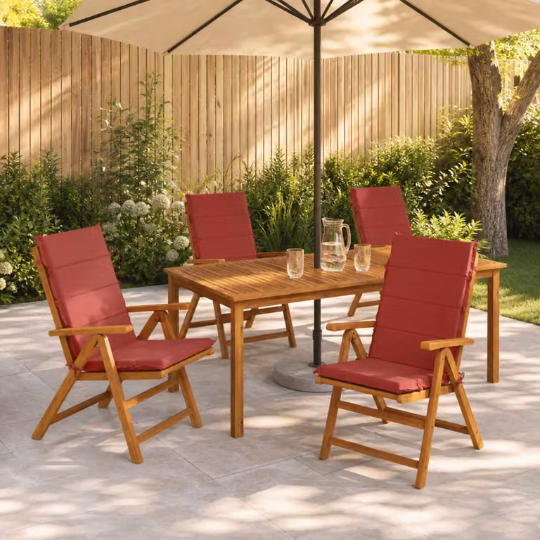 vidaXL Cuscino per sedia a schienale alto GEMERT 4 pz 100% Poliestere