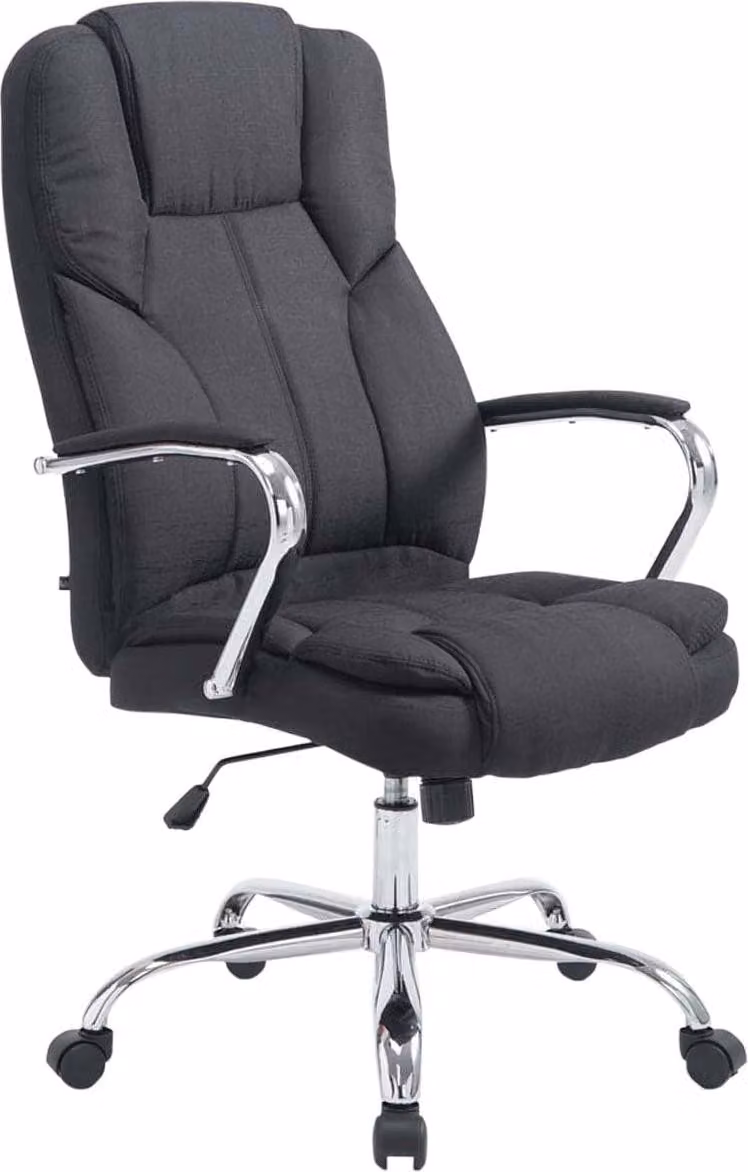 Sedia da ufficio in tessuto V2 - Sedia direzionale - Design ergonomico, adatto fino a 210 kg | Colore: Nero
