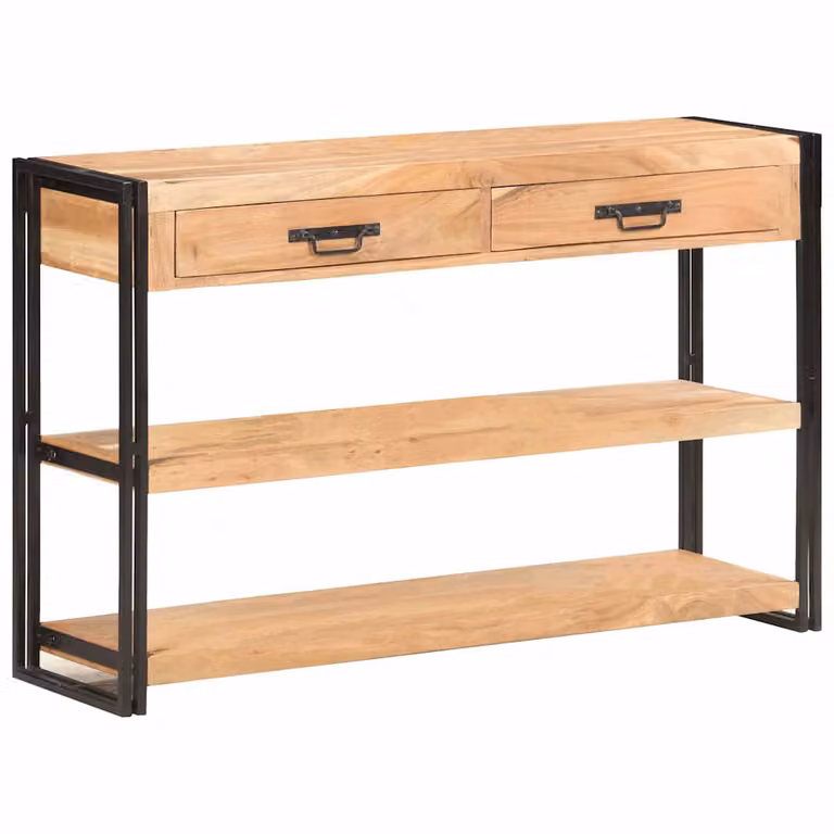 vidaXL Credenza 120x30x75 cm in Legno Massello di Acacia