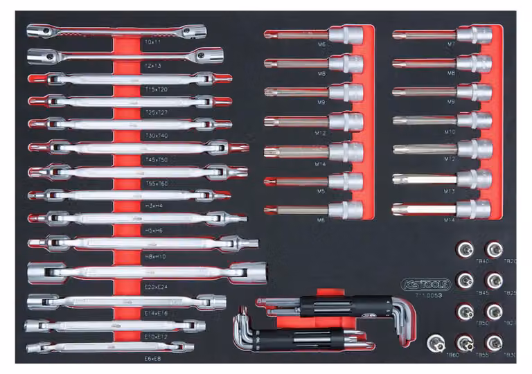 KS TOOLS Set di chiavi SCS 53 pz. con inserto sistema 1/1 - 711.0053