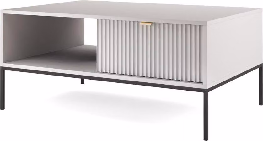 FURNLUX Tavolino Avon Grey 104cm / Colore principale: Grigio / Dimensioni: 104 x 48 x 68 cm