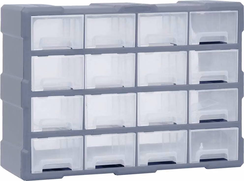 The Living Store Organizzatore multi-cassetto 16 cassetti 52x16x37 cm