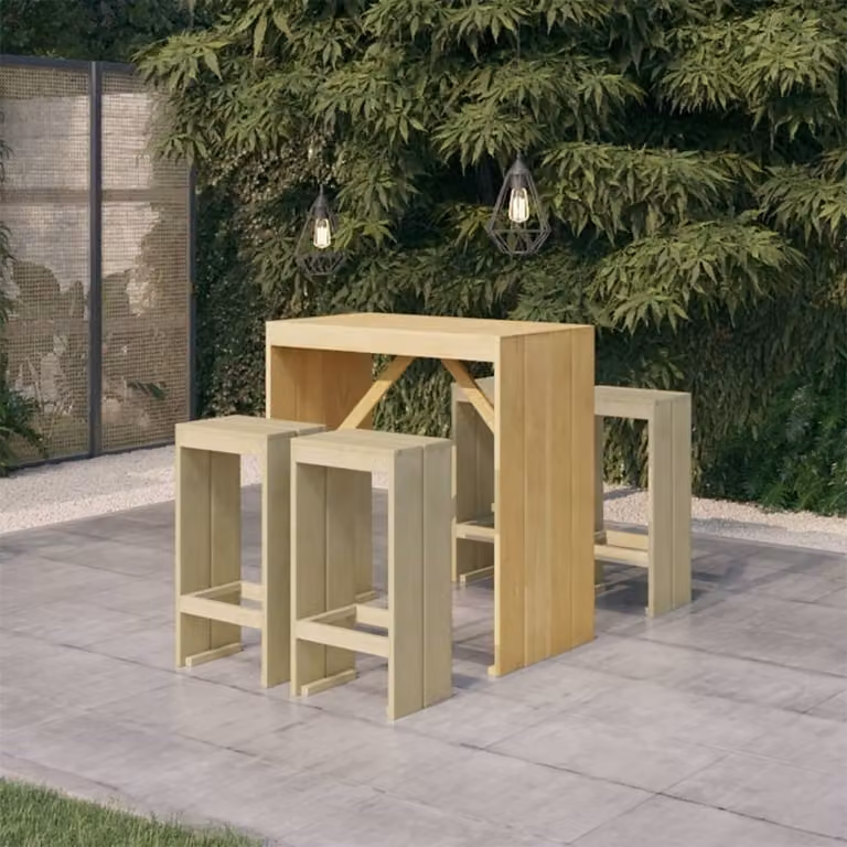Maison Exclusive - Set da giardino da 5 pezzi in legno di pino trattato