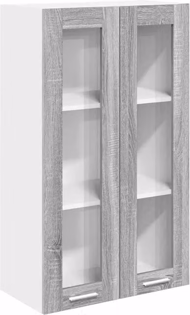 Armadio pensile moderno ampio spazio di archiviazione cucina 60 x 31 x 100 cm in legno ingegnerizzato grigio sonoma 02_0053430