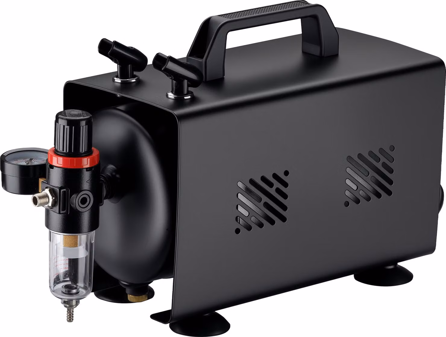 Compressore per aerografo Wiltec AS18TB 1/6 hp, compressore d'aria con alimentazione da 20-23 l/min, compressore per pistola ad aerografo con serbatoio da 1 litro, compressore d'aria per aerografo design
