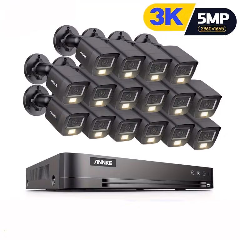 Sistema di sicurezza CCTV a 8 canali: set di telecamere di sorveglianza con 8 telecamere da 3K e audio