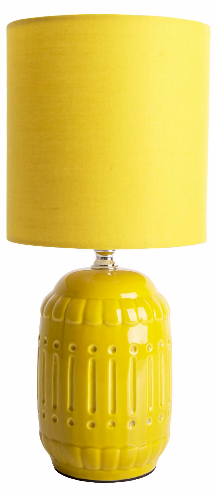 Lampada da tavolo, Vetroceramica tessile, giallo, H 30 cm