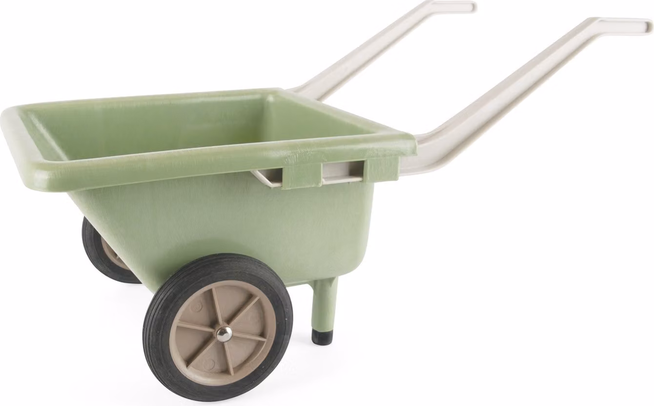 dantoy - Carriola da giardino verde con pneumatici in gomma - Caricabile fino a max. 50 kg