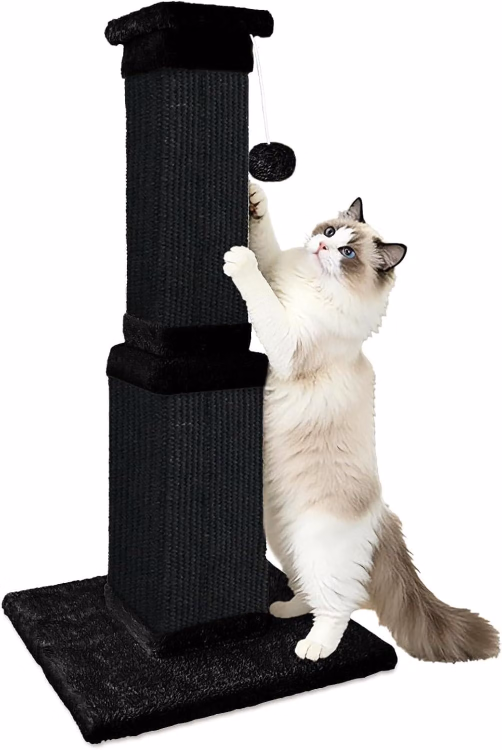 Albero per gatti in sisal e legno, altezza 81 cm