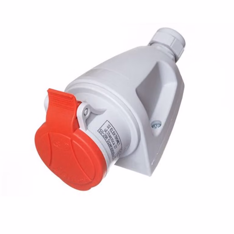 Prese multiple da incasso, 16A, 4 poli, 400V, rosse, serie MINI GSM 16/4, grado di protezione IP44, codice prodotto 921861