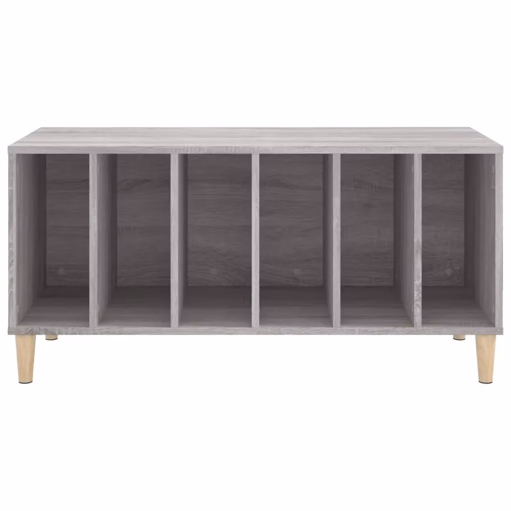 Mobile porta dischi multifunzionale HELLOSHOP26 in legno composito grigio per soggiorno L: 100 cm, P: 38 cm, H: 48 cm – 2