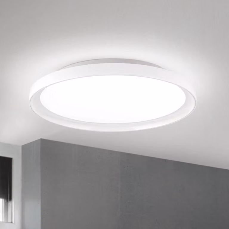 ORION Plafoniera soffitto GAMMA, dimmerabile, Bianco / Opale, Soggiorno / Sala da pranzo, Alluminio, Moderno, Plafoniera