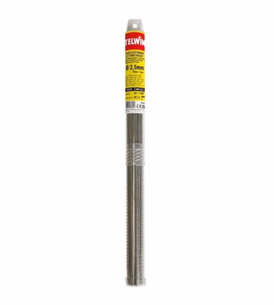 Telwin Elettrodi Basici Saldatura D. 2,5mm L 300mm Set 10 Pezzi Grigio
