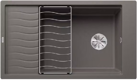 Blanco Elon XL 8 - Lavello in silgranito, 860x500 mm, con accessori, InFino, grigio 527255