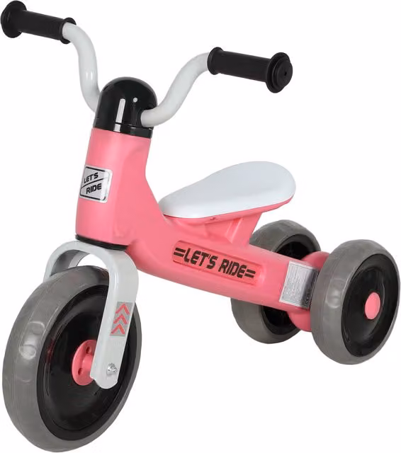 Triciclo per bambini senza pedali AIYAPLAY, da 1 a 3 anni, fino a 20 kg, L/P/H: 69 x 40 x 49 cm, Rosa – 1