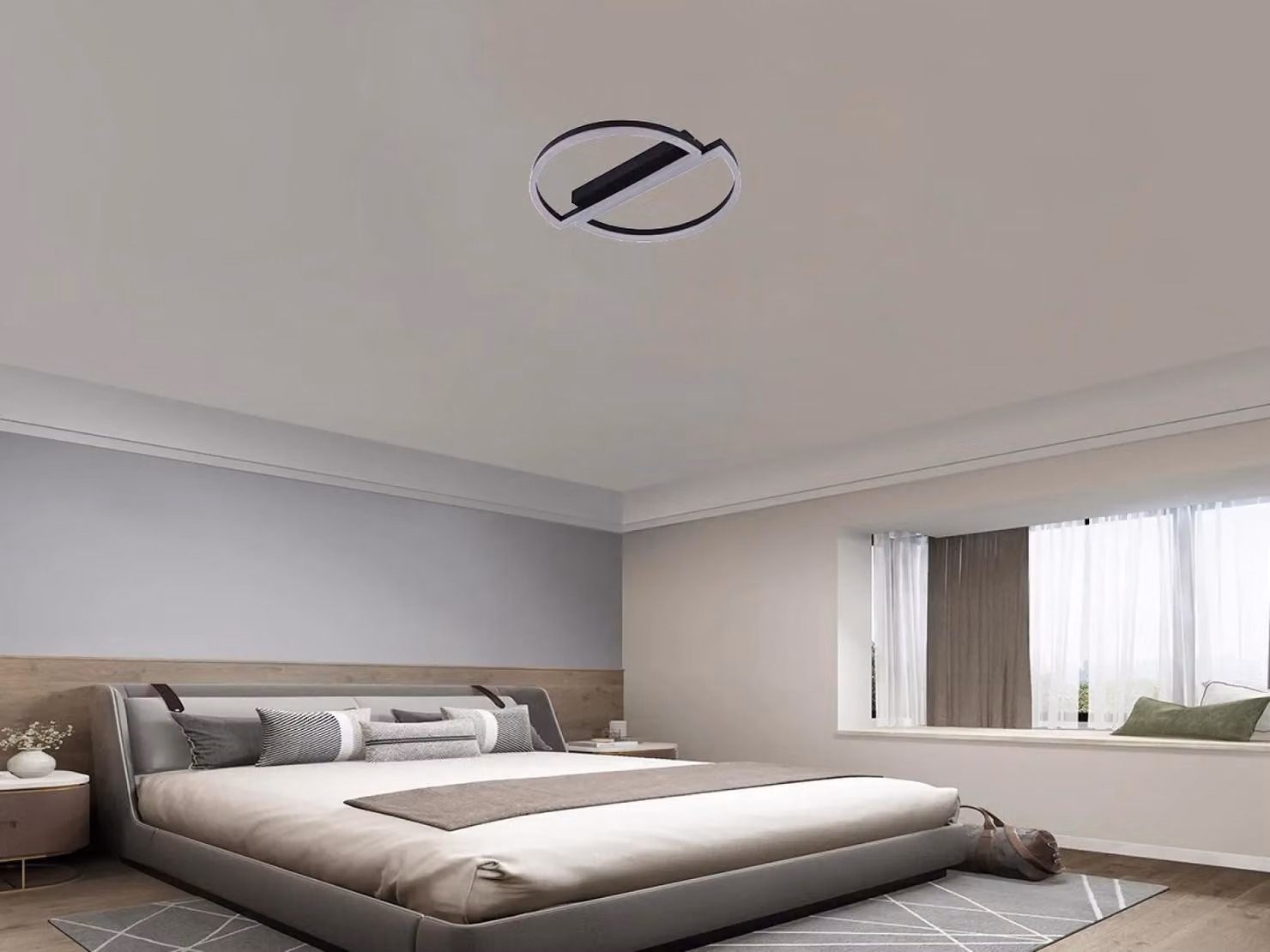 Lampada a soffitto a LED con telecomando, 55W - J3357/B
