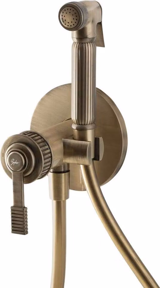 Miscelatore da incasso VERSI con doccetta per WC, bronzo