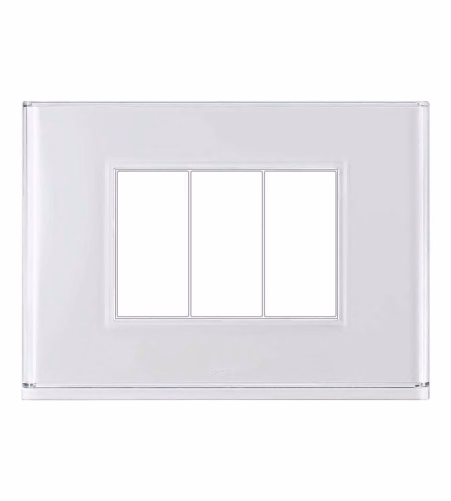 Beghelli Placca Interruttore Lite 3FR Bianca Dom-e - Controllo Colori