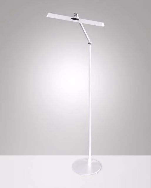 Lampada da terra Beba LED 12W 1340lm, Struttura in alluminio e metacrilato, Dimmerabile al tocco, IP20, 106cm, Colore Bianco - Beba