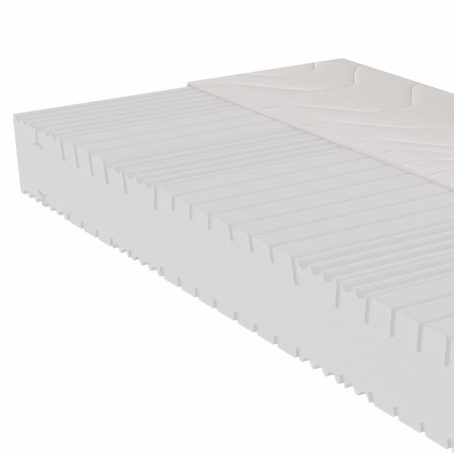 Materasso BeCo Duo-Star / 80 x 200 cm / H3 e H4 / Voto di prova 1,0 / Schiuma a freddo / Due livelli di rigidità in un unico materasso / 21 cm / 100 notti di prova
