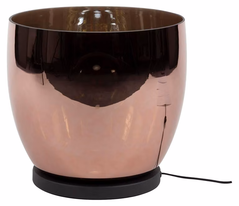 Lampada da terra FURNLUX Up rame e nero 33 cm / Colore principale: marrone / Dimensioni: 33 x 32 x 33 cm