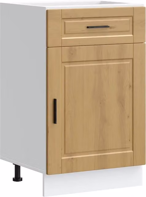 Base da cucina Porto in legno multistrato marrone con ante a battente e finitura opaca L/P/H: 81.5 x 46.0 x 50.0 cm